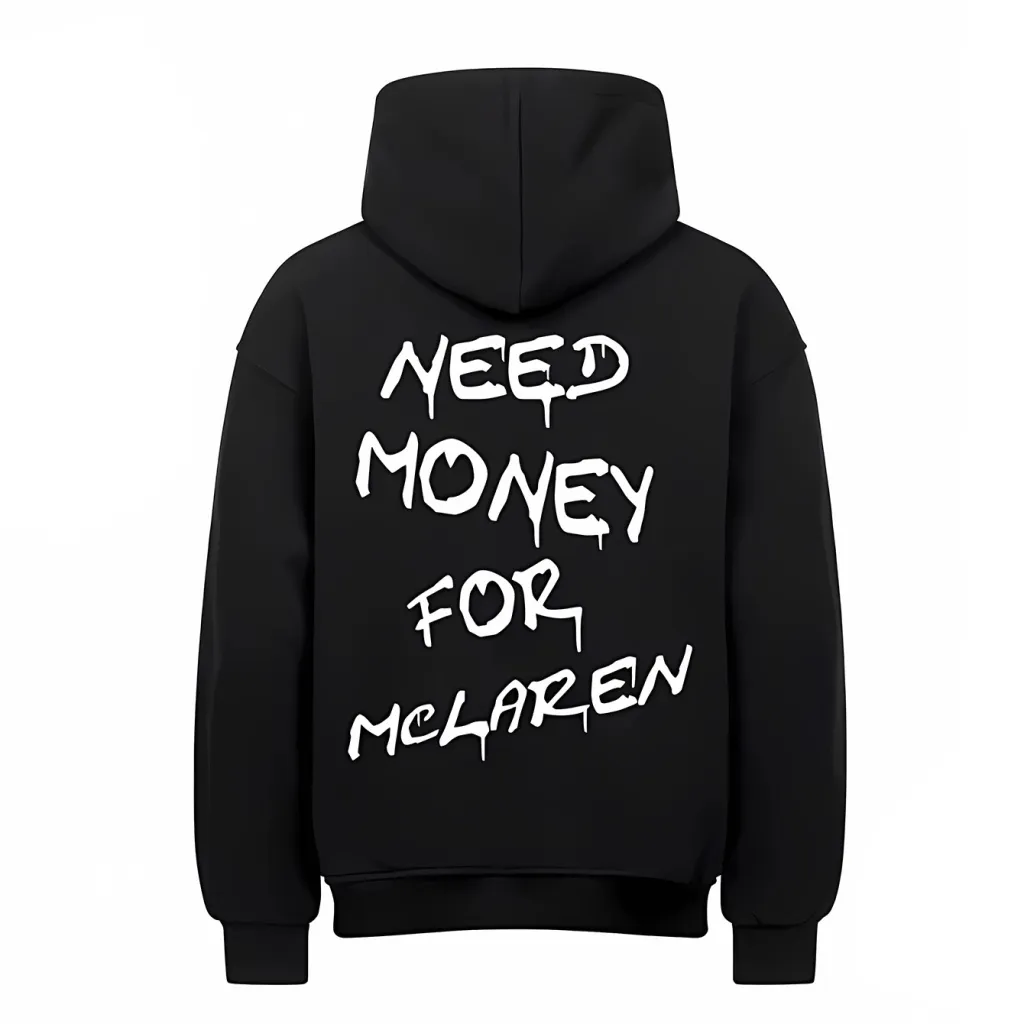 Thick Plain Letter Print Sweatshirt - Black
