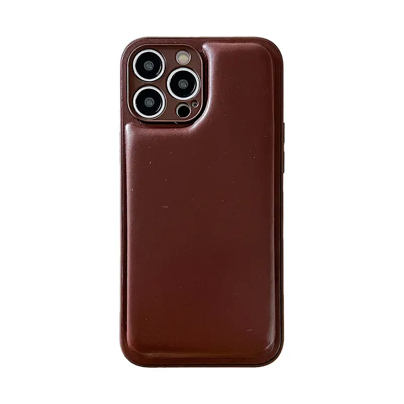Minimalist Solid Color Phone Case Leather Anti-fingerprint