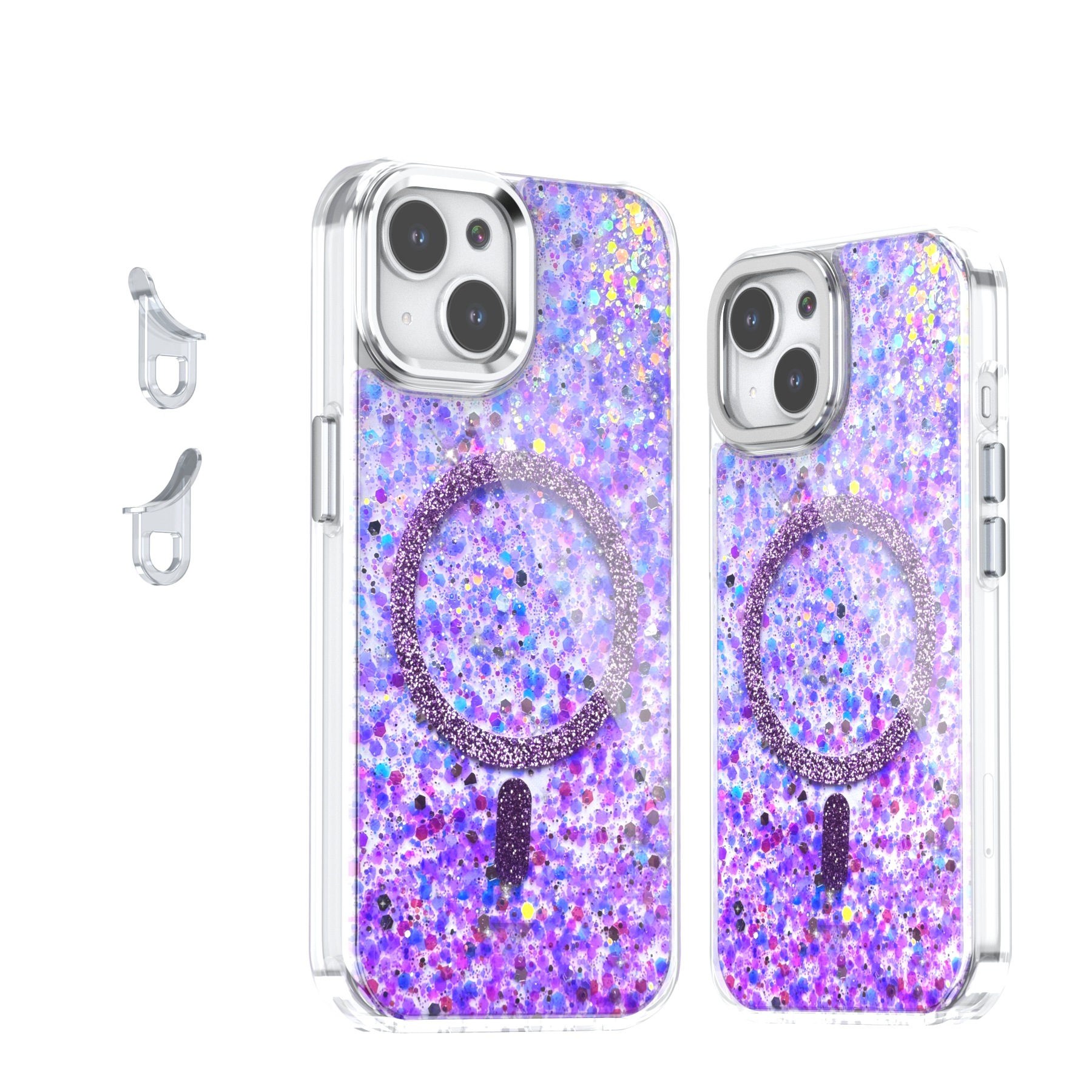 Creative Sequins Glitter Epoxy Magnetic Phone Case - Image 10