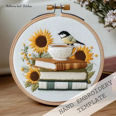 New Embroidery Bird Sunflower Series Material Package