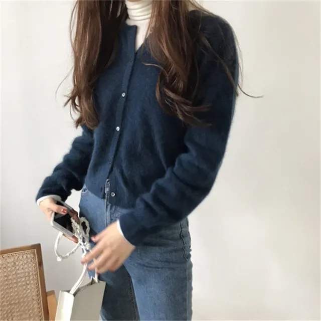 Fall Loose Outer Wear New Sweater Women Dark Blue - Shop at LoveMi