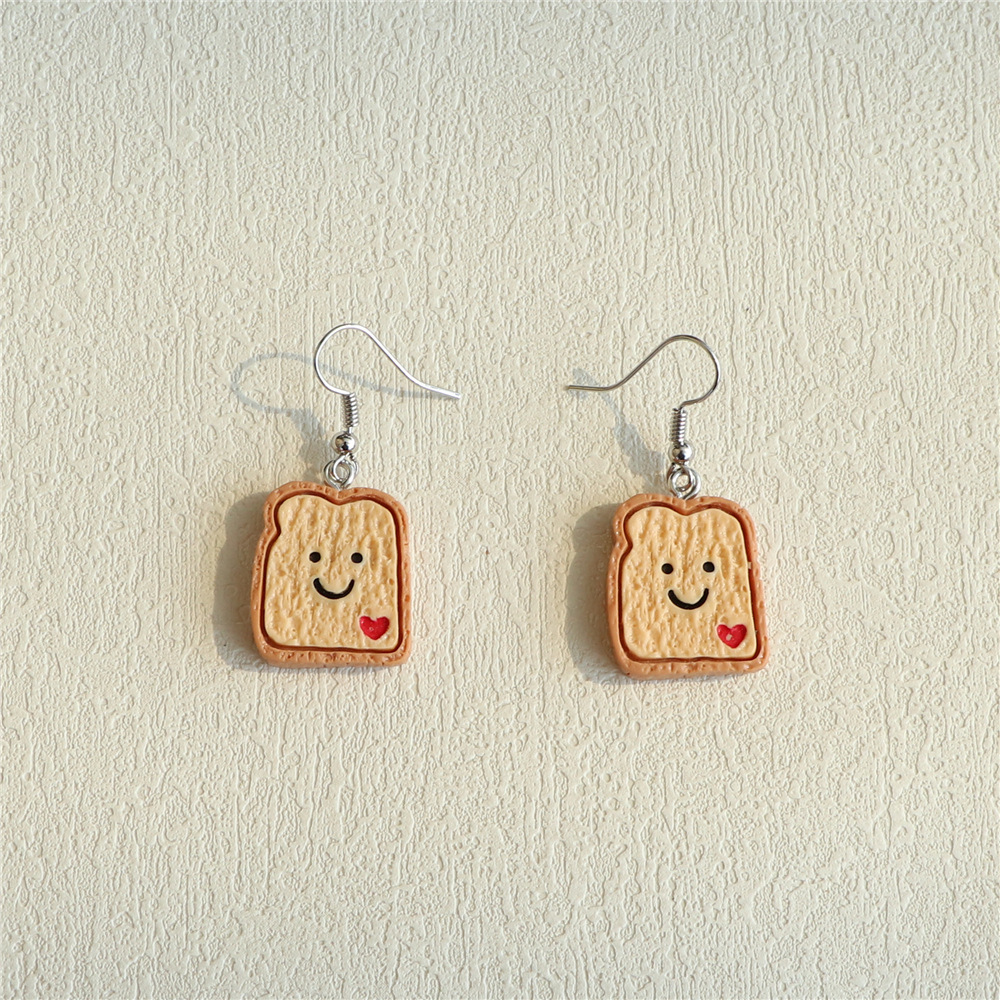 Cake Bread Cute And Graceful Holiday Resin Earrings