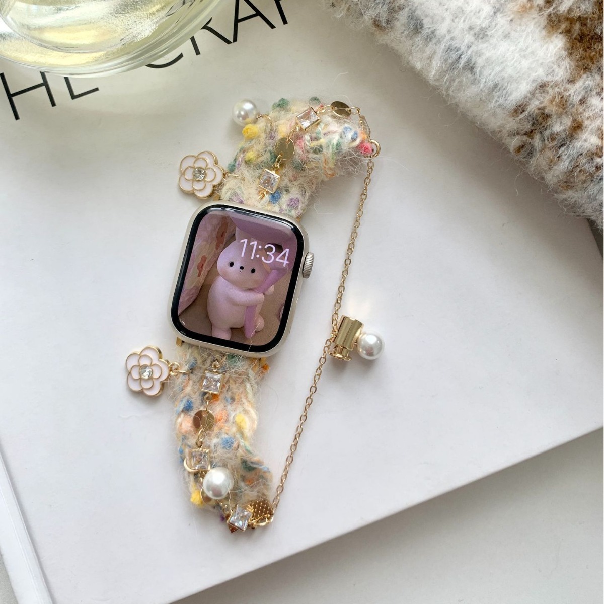 Autumn And Winter Classic Style Plush Retractable Metallic Belt