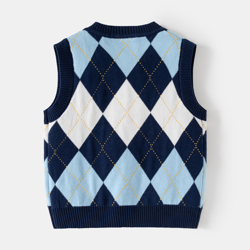 Boys Fashionable Lion-Embroidered Knitted Vest — foto 3