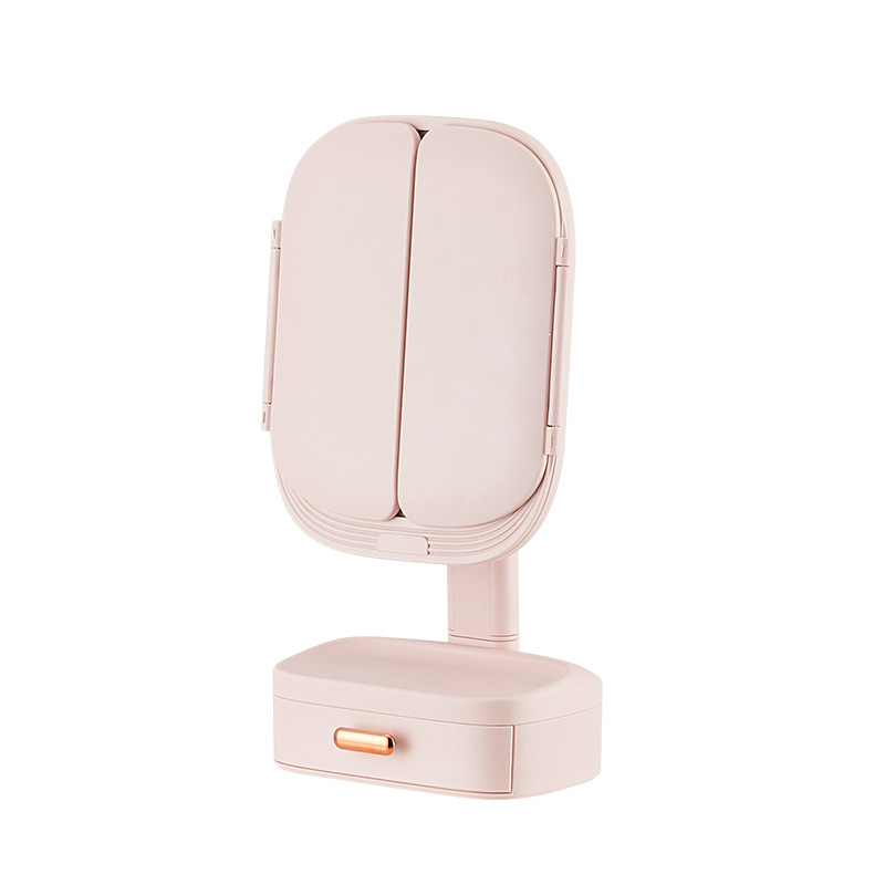 Led Desktop Cosmetic Mirror Household Foldable With Light 4