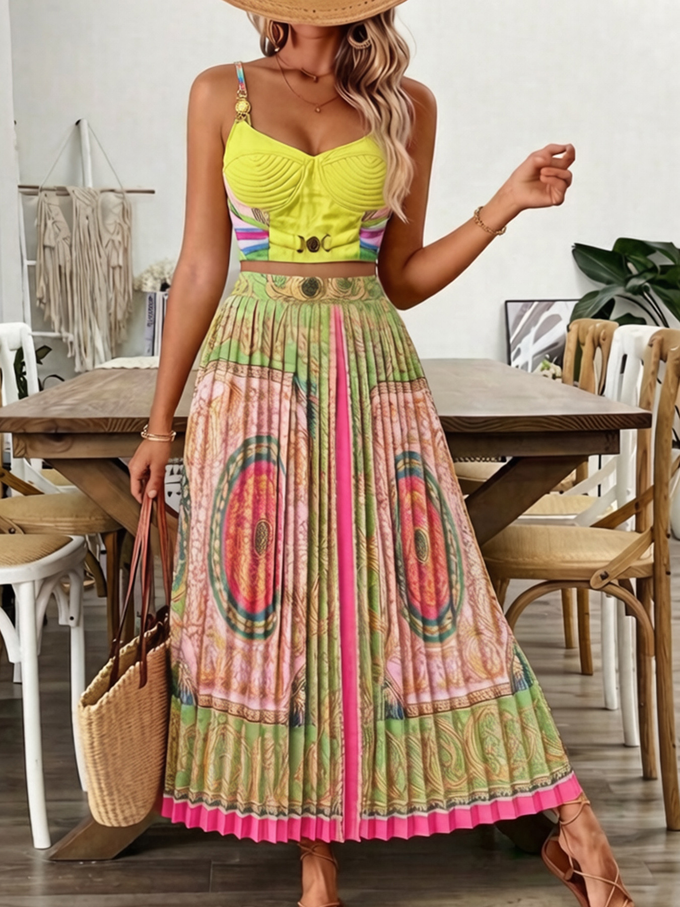 Flowing Beach Vacation Dress Set