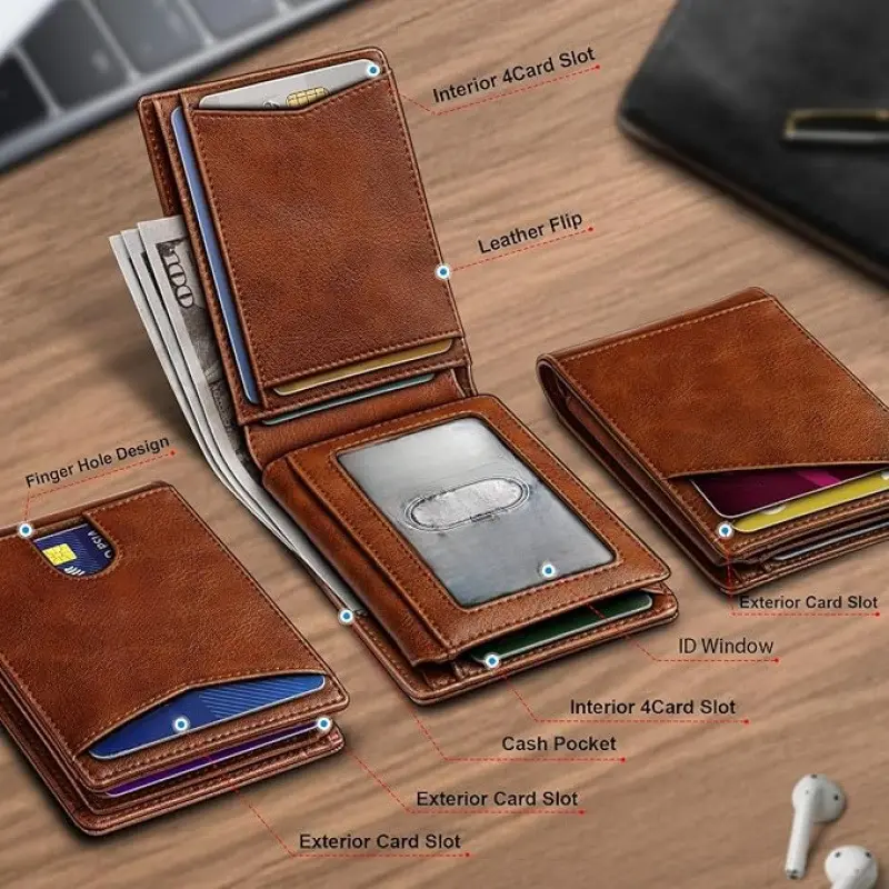 Multifunctional Anti-Theft Retro Card Holder Wallet
