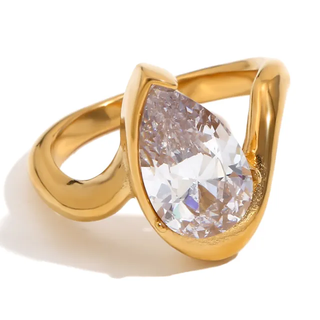 Fashion Temperament Personalized Minority Stainless Steel Ring For Women Gold - Shop at LoveMi