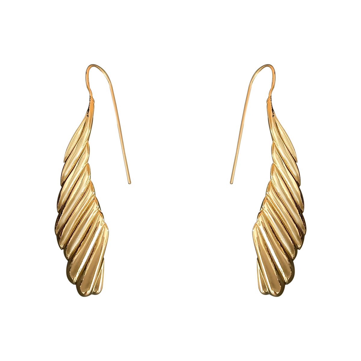 Copper Plating 18K Real Gold Ear Hook Exaggerated Irregular
