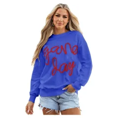 Women's Casual All-matching Loose Letter Embroidery Top - Lc25317536 P5-M - View 1