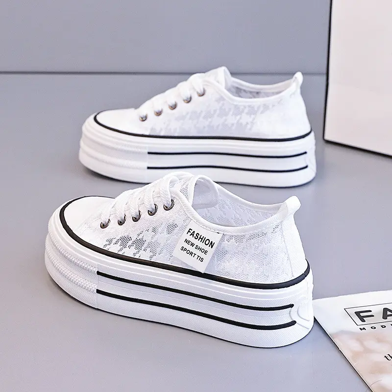 Womens Summer Breathable Lace Mesh Shoes