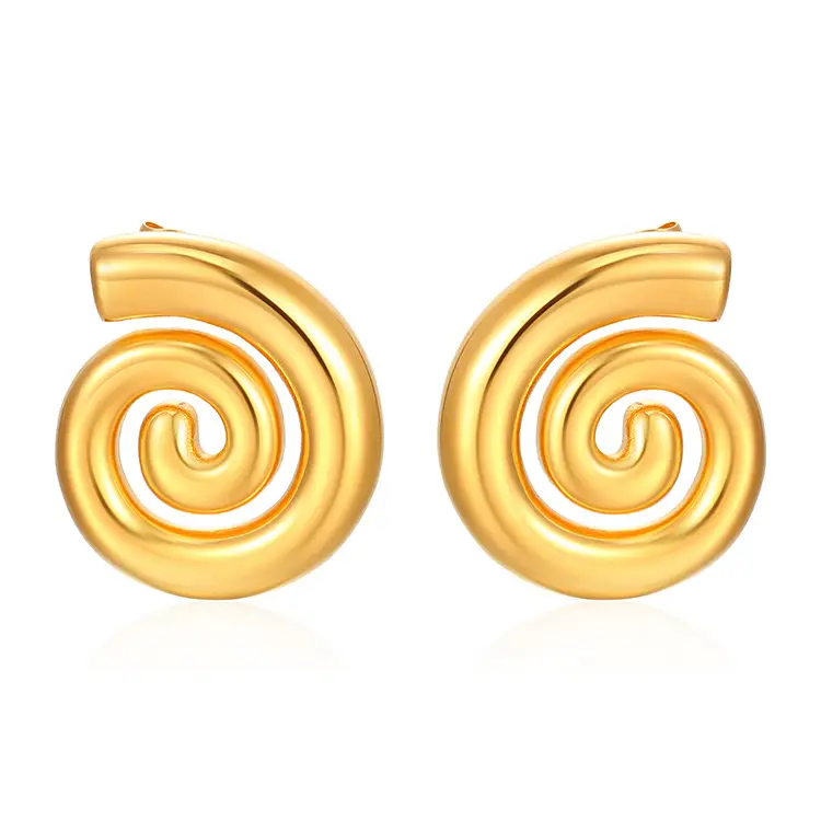 Stainless Steel Rotating Thread Earrings