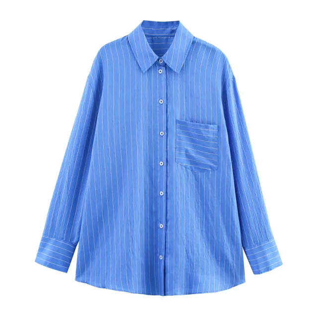 Loose Striped Shirt Pants Suit Top Xs - Shop at LoveMi
