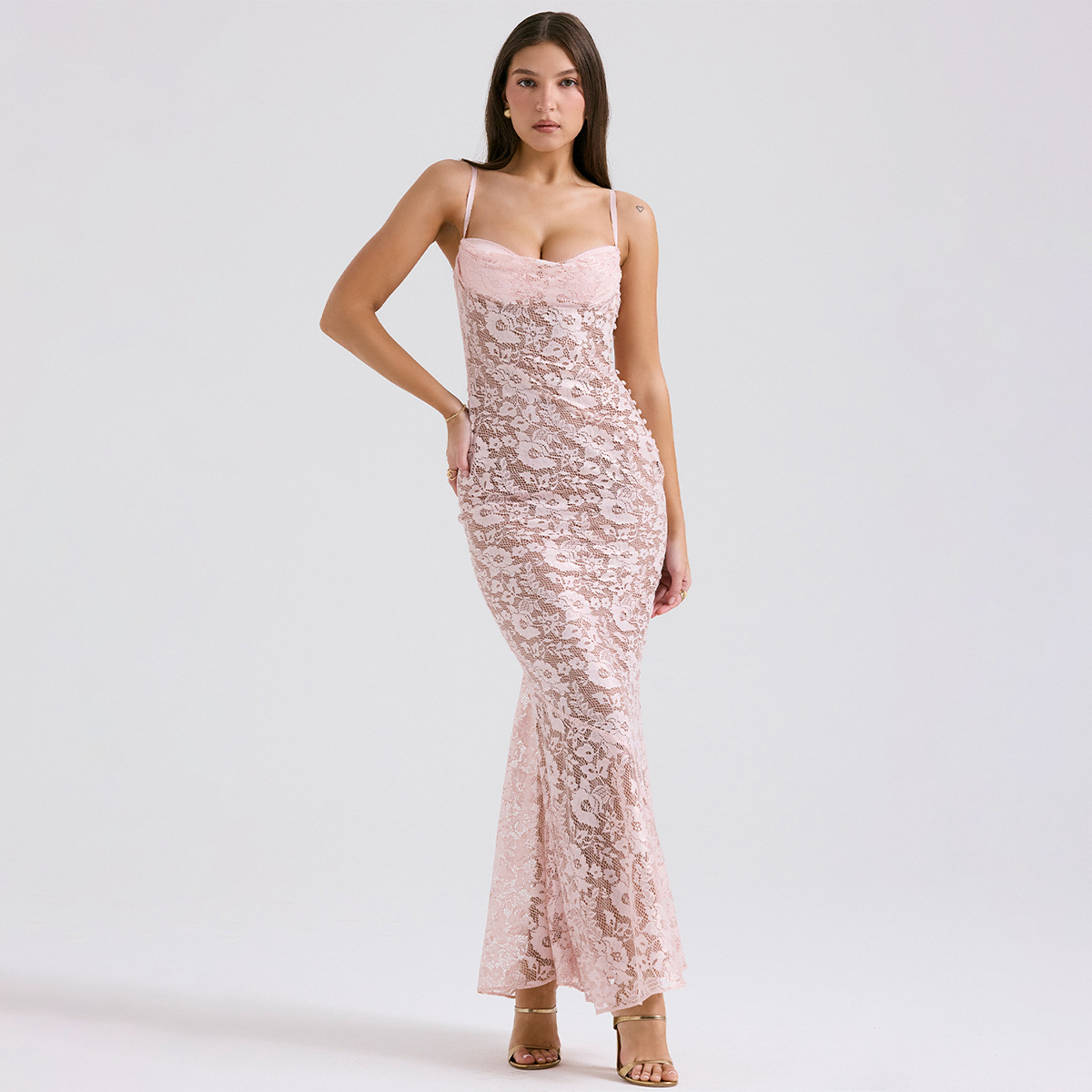 Lace Strap Backless Party Dress, picture 3 of 10