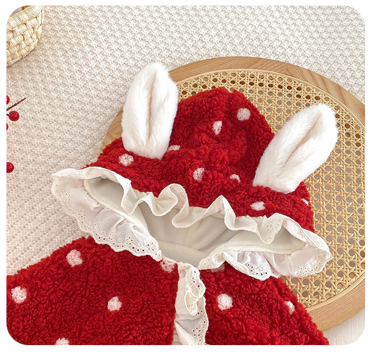 Title 11, Baby Cape Autumn And Winter Lace Rabbit Ears