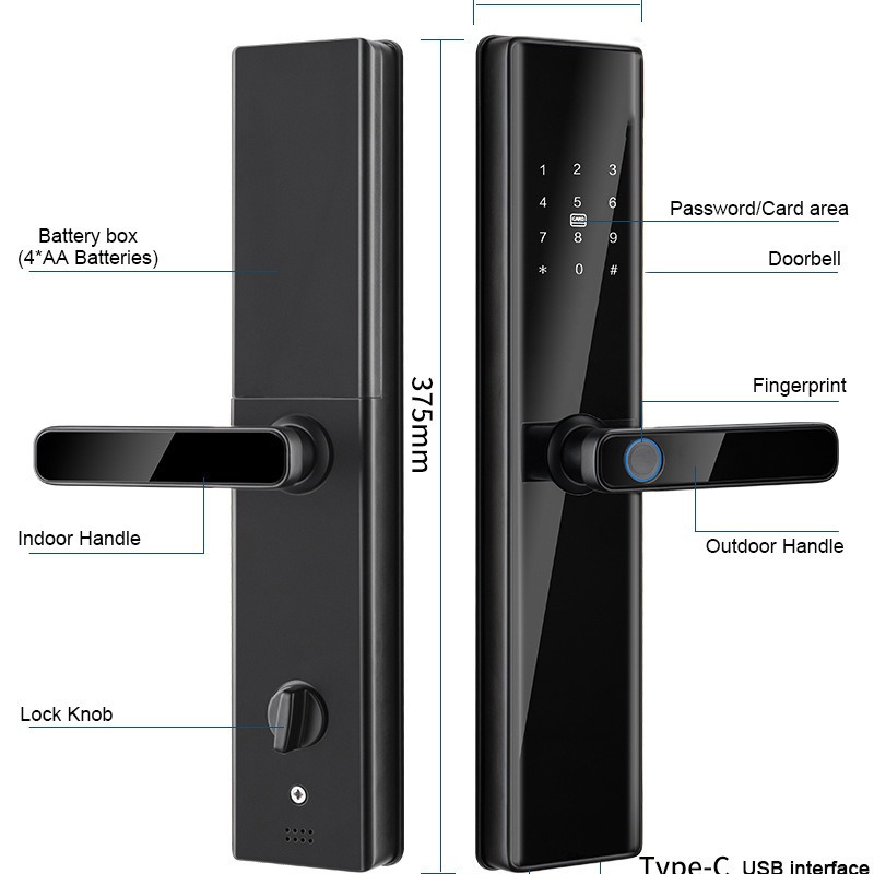 Smart Door Lock With The Fingerprint Password Card