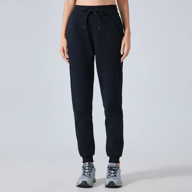 Fleece lined Warm Leisure All matching Track Sweatpants Black - Shop at LoveMi