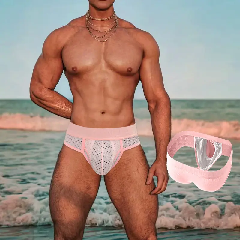Bullet-detachable Sexy Mens Briefs Mesh
