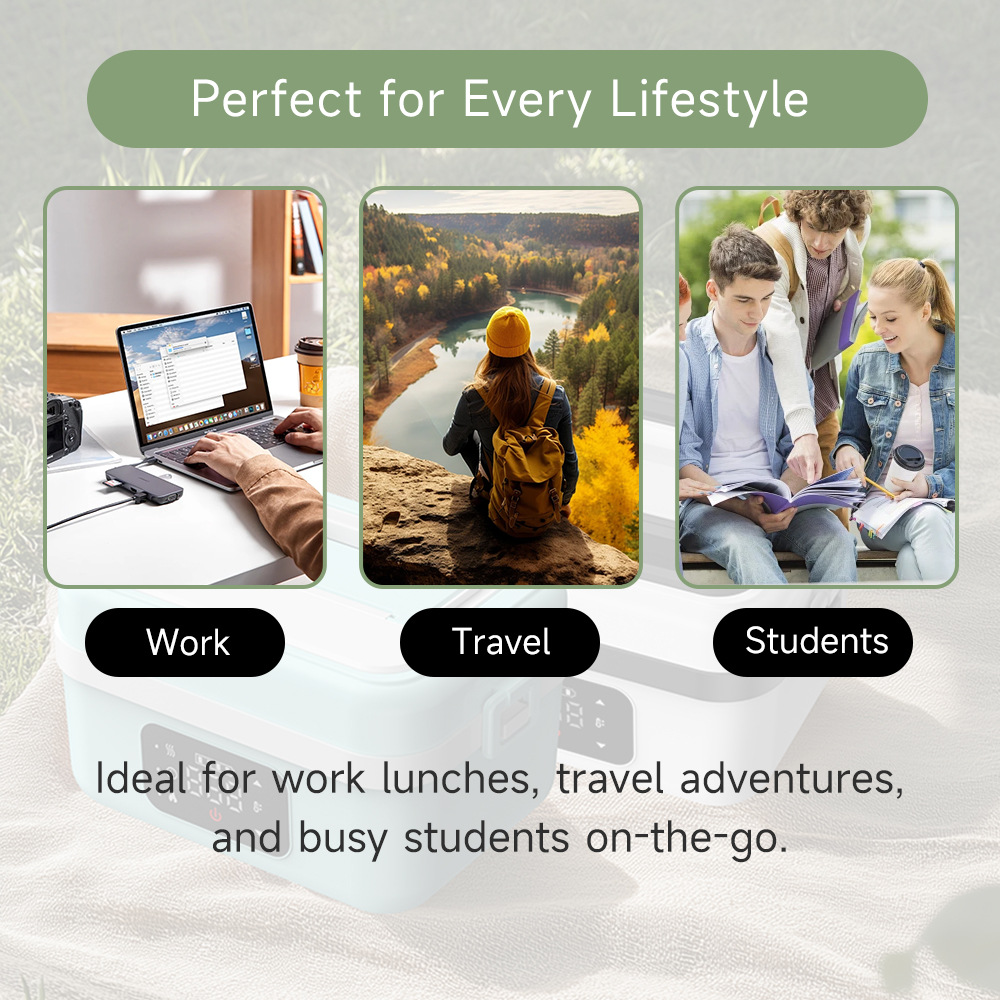 Rechargeable Office Worker Fishing Bento Lunch Box - Image 1