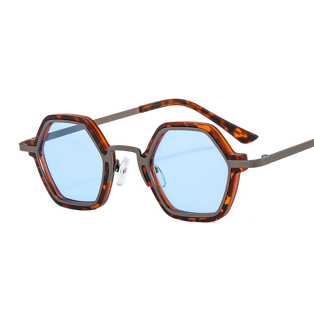 Punk Hip Hop New Sunglasses Personalized Small Frame Multi-Edge - Image 15