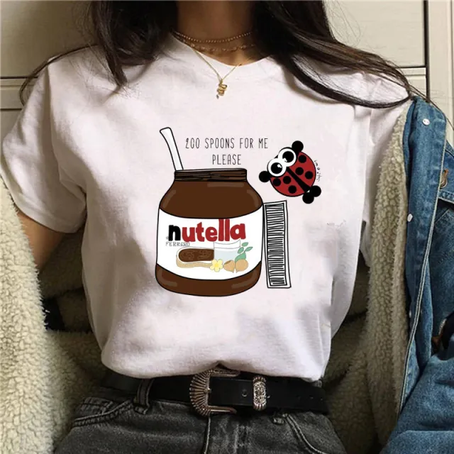 Christmas Hat Peanut Butter Print Women's Short Sleeve 4 White - Shop at LoveMi