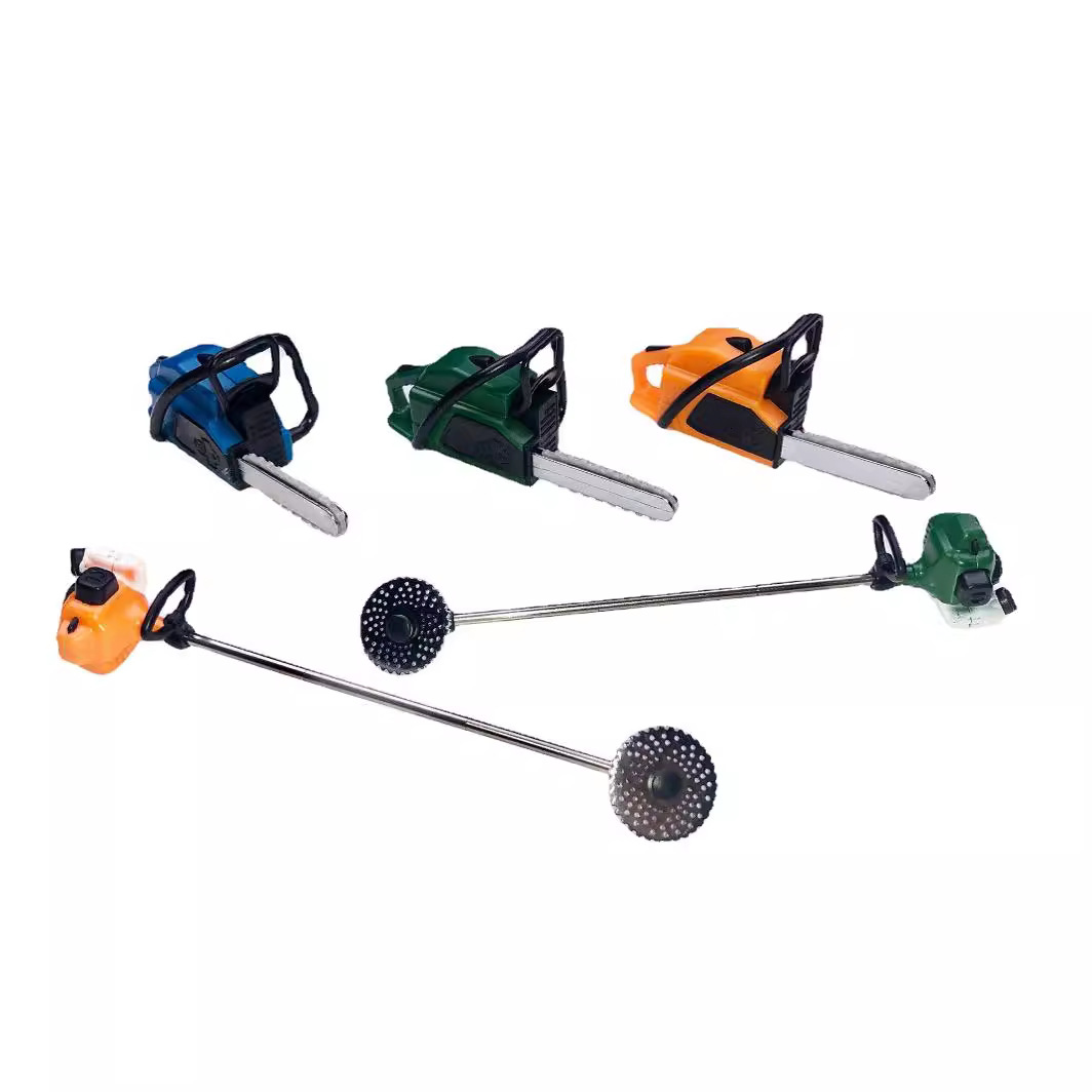 Mini Chainsaw Lawn Mower Food Toy Miniature Scene Decoration
