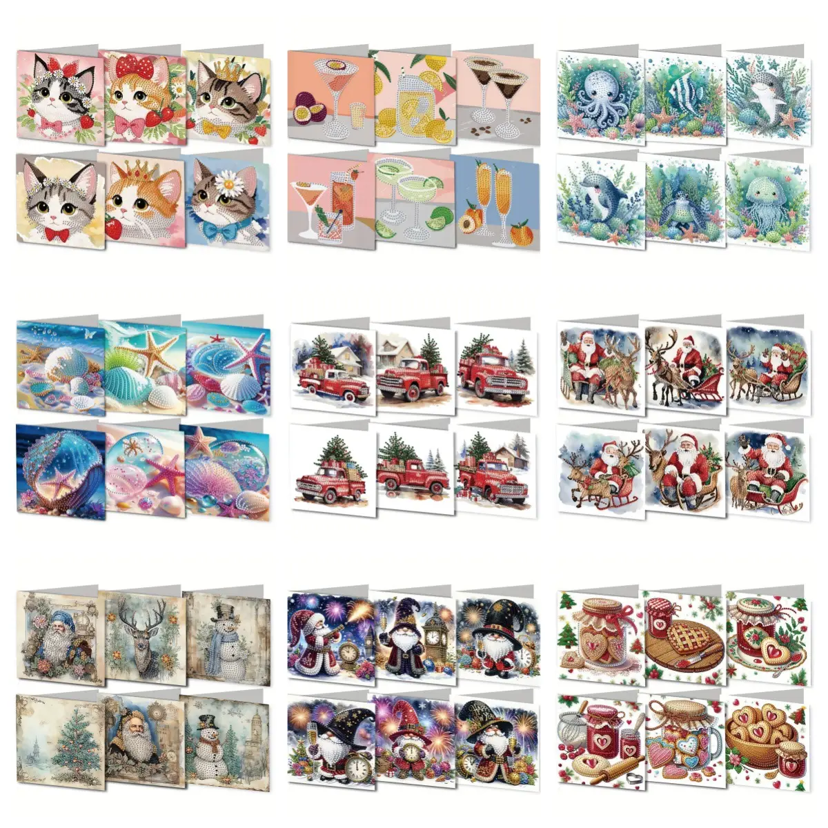DIY Diamond Painting Gift Card With Rhinestone-sticking Paper Material