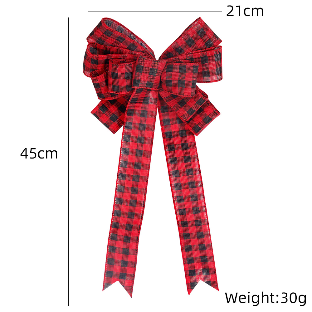 Red And Black Plaid Bow