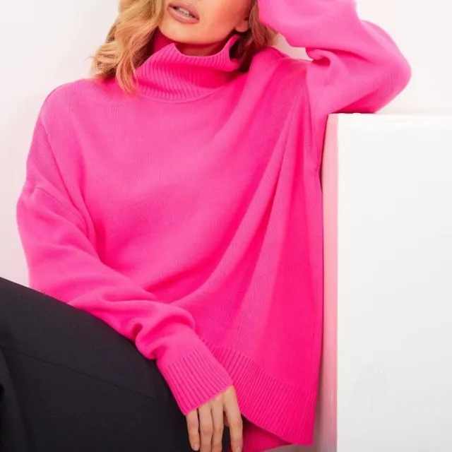 Autumn And Winter Loose All match Sweater Women Rose Red - Shop at LoveMi