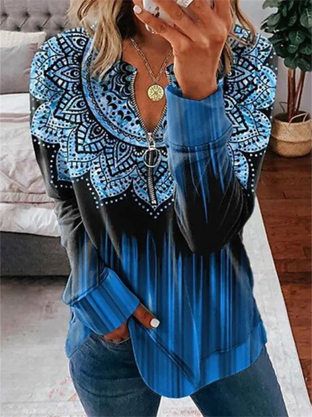 Loose Long Sleeve Zipper Sweater 3 Style Xxxl - Shop at LoveMi