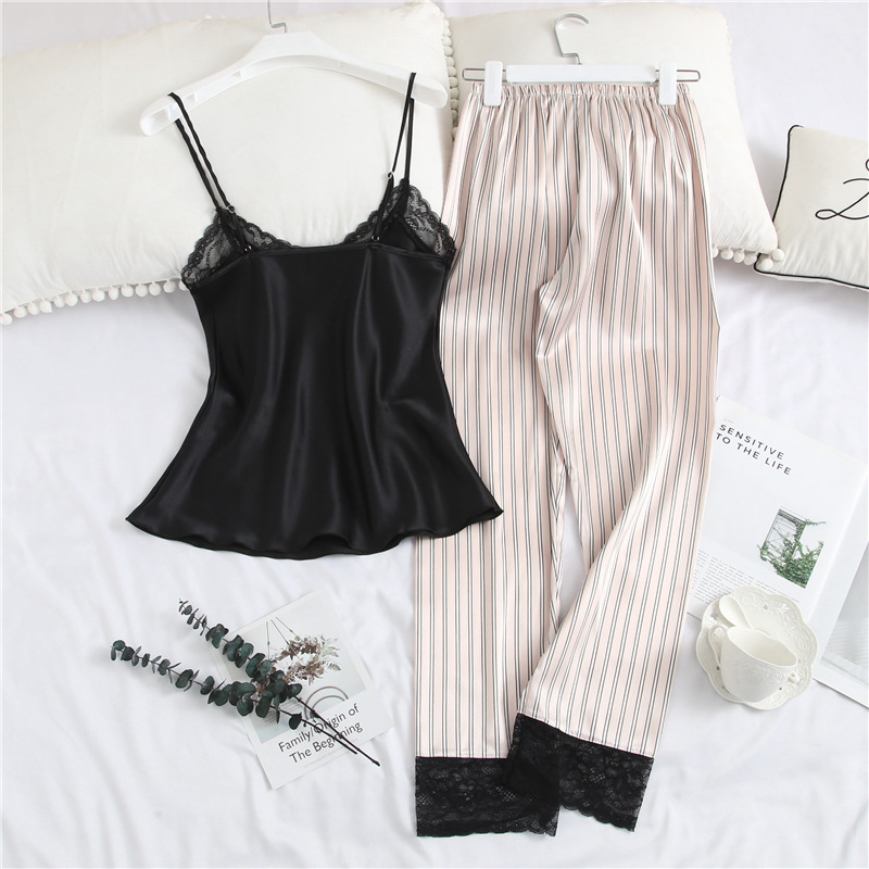 Title 14, Lace sling stripe home service suit women