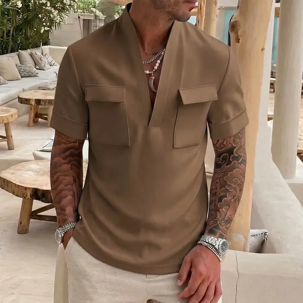 Old-money-style Everyday Casual Mens Base-layer Shirt