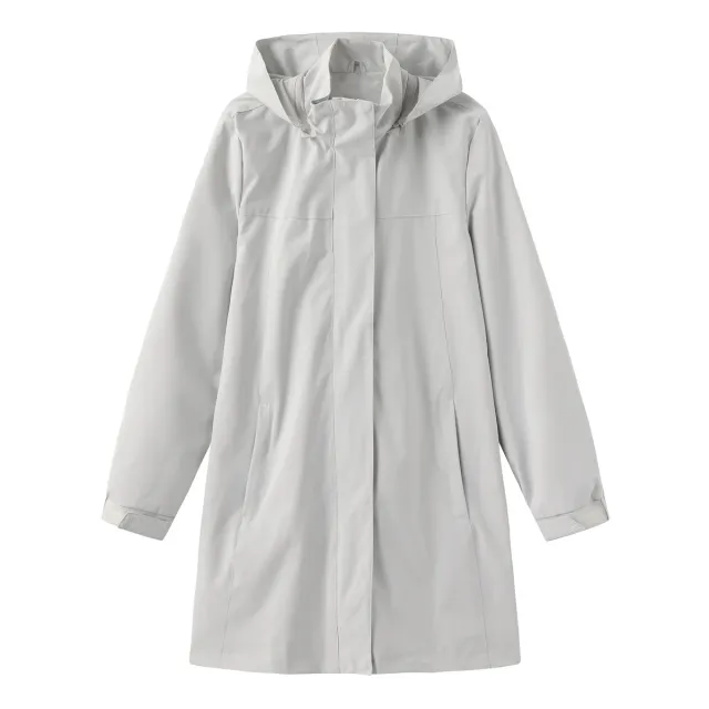 Women's Solid Color Long Sleeve Thin Coat European Size Light Gray - Shop at LoveMi