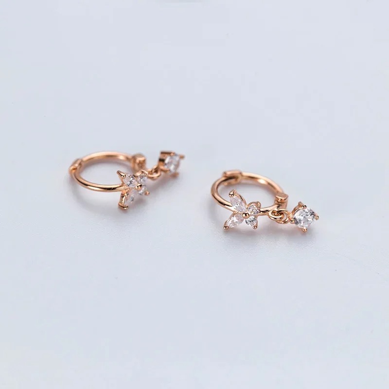 Diamond Butterfly-patterned Short Style S925 Silver Ear Clip Women