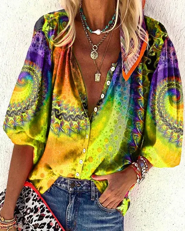 Polyester Women's Shirt Top Lapel Casual 11 Models 3Xl - Shop at LoveMi