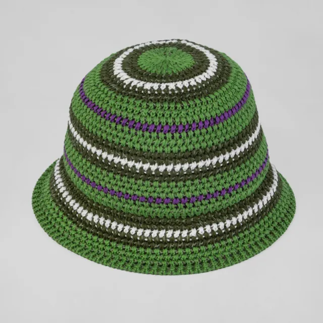 Dopamine Color Foldable Storage Bucket Hat Women's Fashion Color Woven Face Small Bucket Cap Green Series - Shop at LoveMi