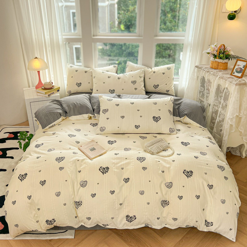 Aerobic Jacquard Cloud Yarn Cotton Four-piece Set Soft Skin-friendly - Image 16