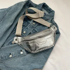 Fashion Retro Casual Fashion Messenger Bag - Silver - View 1