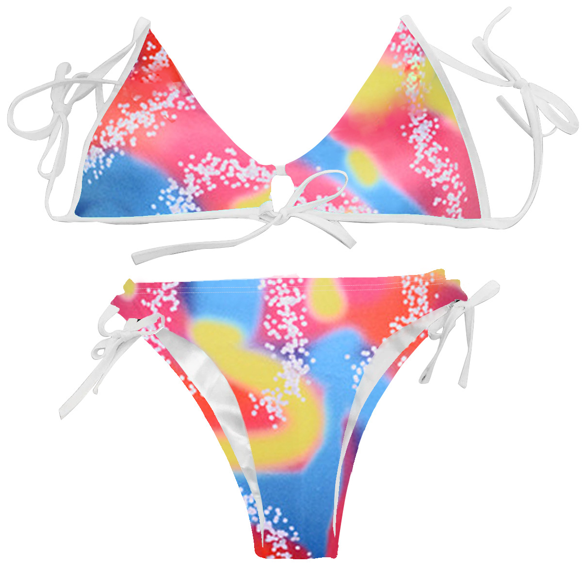 Women's Fashion Simple 3D Digital Printing Bikini Swimsuit
