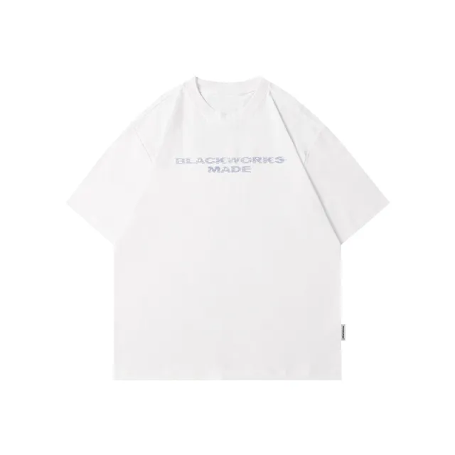 Summer Simplicity Letter Printed Round Neck Short Sleeve White - Shop at LoveMi