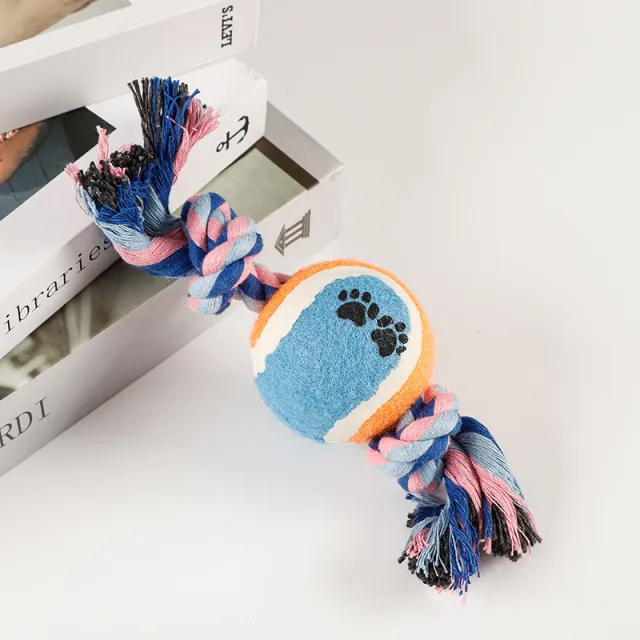 Large And Medium Puppy Relieving Stuffy Bite resistant Molar With Tennis Cotton String No 1 - Shop at LoveMi