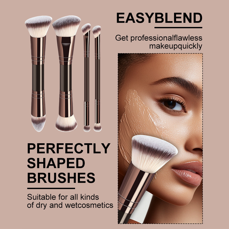 Coffee-colored Makeup Brush Beauty Tool 2