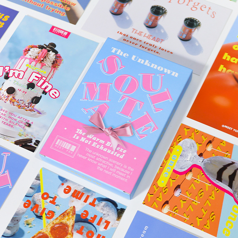 Postcard Creative Simple Gift Message Blessing Card 2 Models