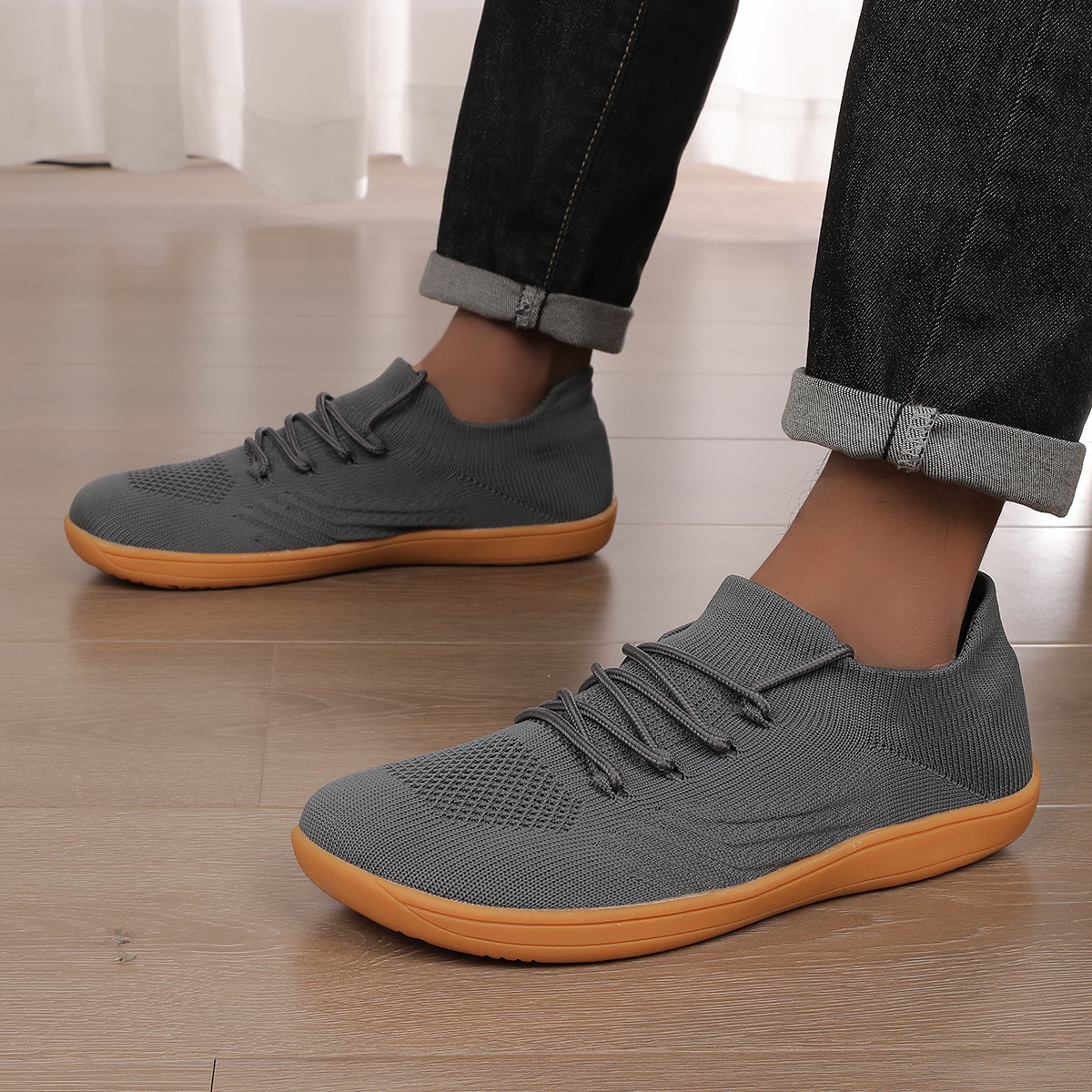 Men's Shoes For Spring And Summer Sports With Flyknit Breathable And Lightweight