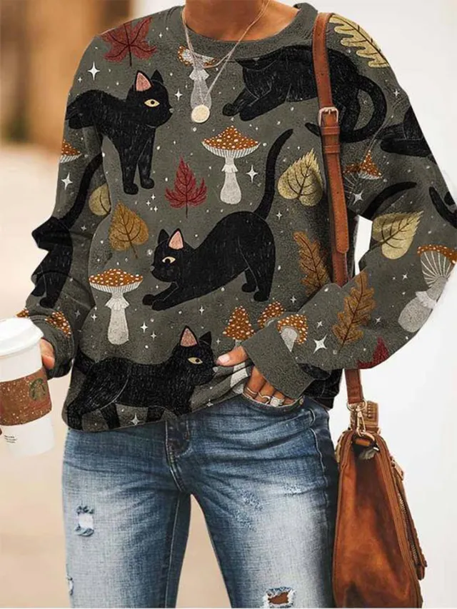 Women's Printed Crew Neck Casual T shirt Z3448 Xxxxl - Shop at LoveMi