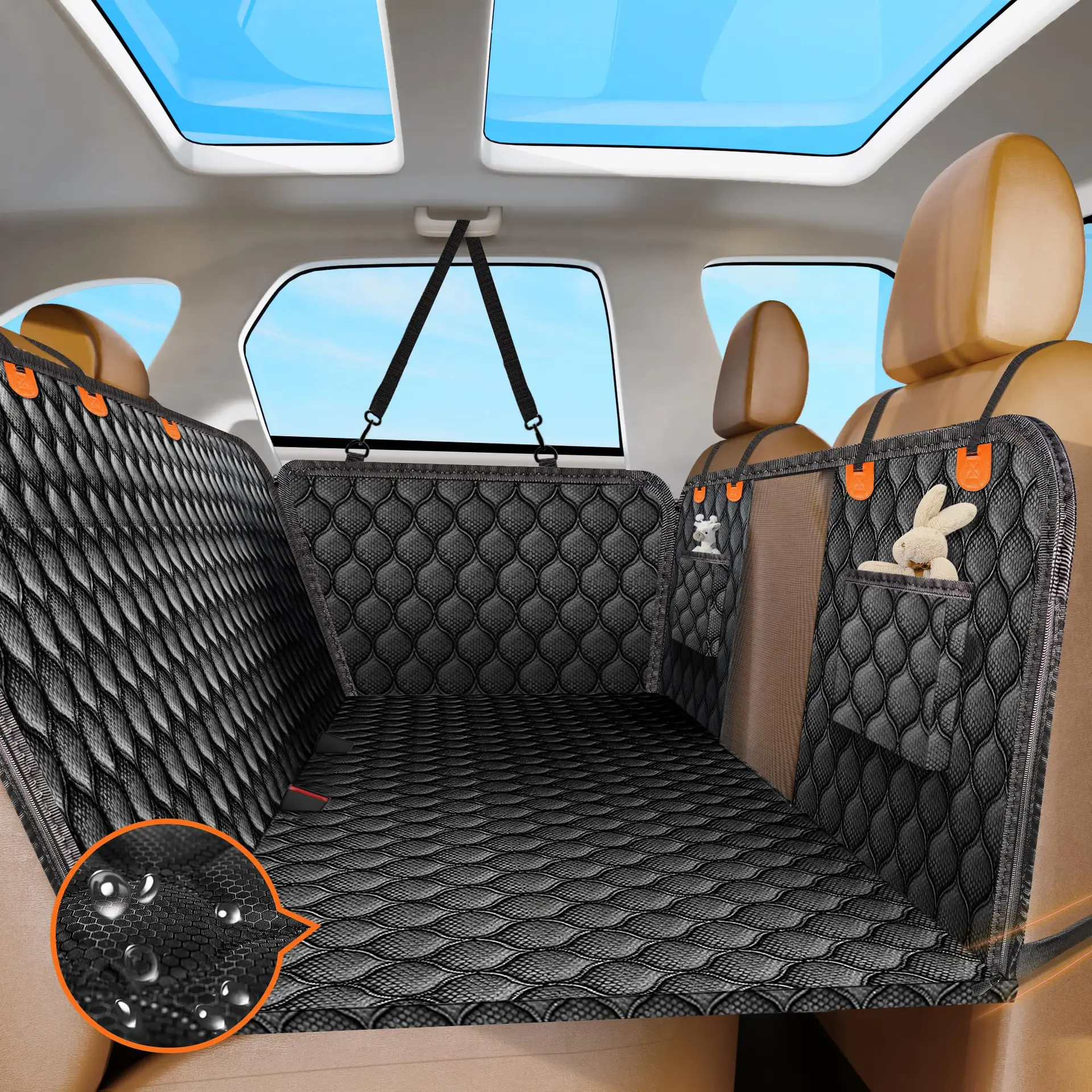 Extended And Elongated In-car Pet Mat