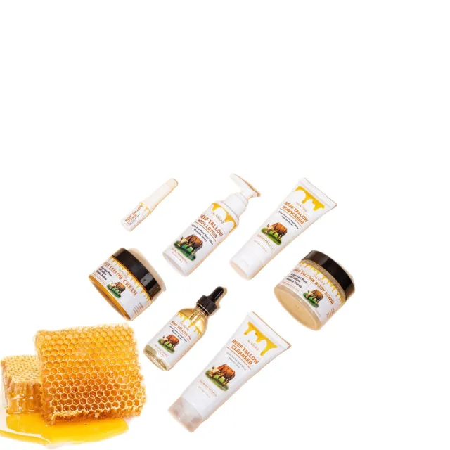 Butter Honey Seven piece Facial Cleanser Face Cream Lipstick Protective Cream Body Lotion Facial Scrub Beef Fat Set Set Of Seven - Shop at LoveMi