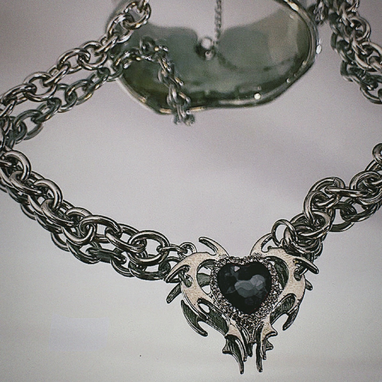 Love Sickle Titanium Steel Necklace