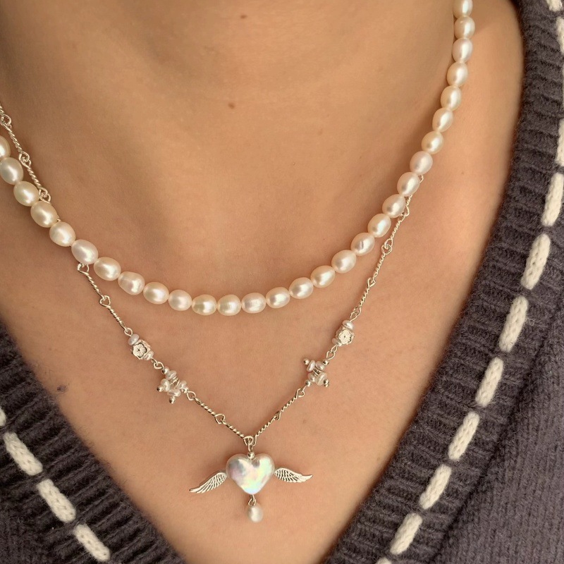 Design High Sense Affordable Luxury Fashion Original Handmade Yongyi Heart Chain Length 45cm Necklace