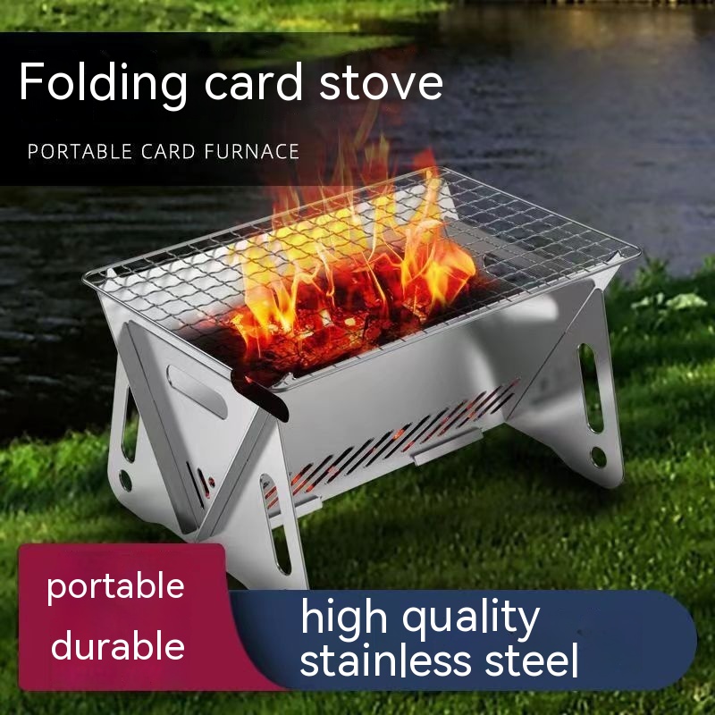 Outdoor Folding Stainless Steel Burning Oven - Image 2